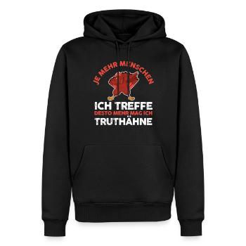 Truthuhn Truthahn - Männer Premium Bio Hoodie - Schwarz - Vorne - Nico (187cm)