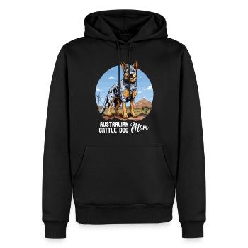 Hund Australian Cattle Dog - Männer Premium Bio Hoodie - Schwarz - Vorne - Nico (187cm)