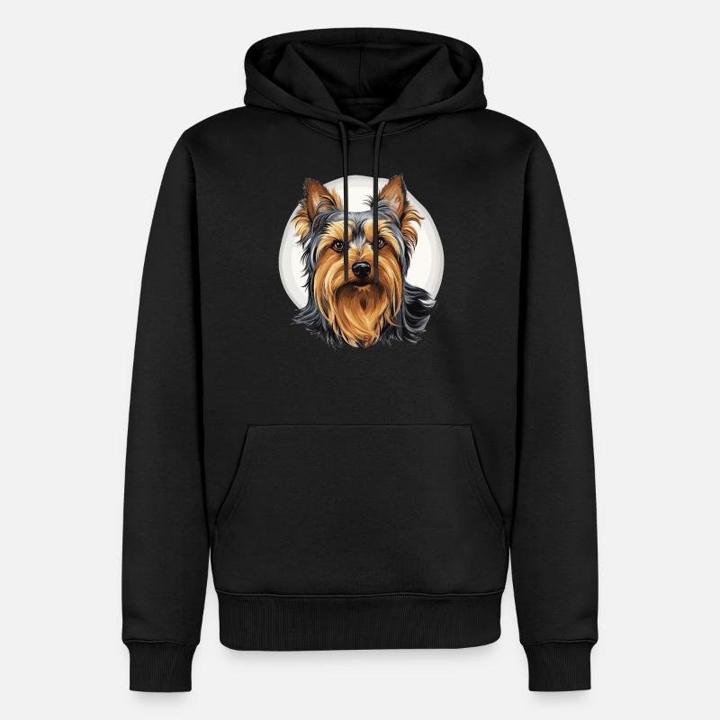 Terrier soyeux australien - Sweat à capuche Premium bio Homme - noir