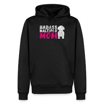 Cadeaux Maltipoo - Sweat à capuche Premium bio Homme - noir - Devant - Nico (187cm)