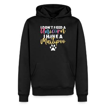 Cadeaux Maltipoo - Sweat à capuche Premium bio Homme - noir - Devant - Nico (187cm)