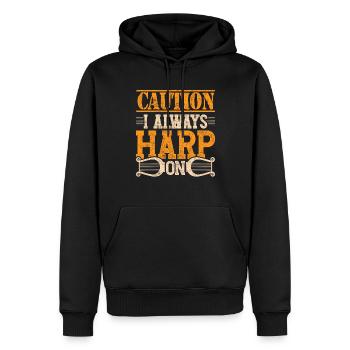 Harfenist Harfenistin Harfenspielerin Harfe - Männer Premium Bio Hoodie - Schwarz - Vorne - Nico (187cm)