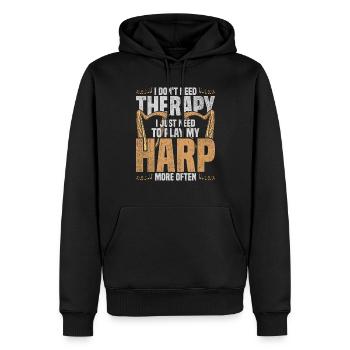 Harfenist Harfenistin Harfenspielerin Harfe - Männer Premium Bio Hoodie - Schwarz - Vorne - Nico (187cm)