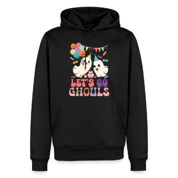 Let’s Go Ghouls - Sweat à capuche Premium bio Homme - noir - Devant - Nico (187cm)