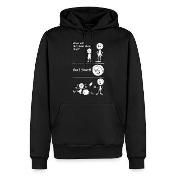 Weihnachtsmusik Humor Anti-Weihnachten - Männer Premium Bio Hoodie - Schwarz - Vorne - Nico (187cm)