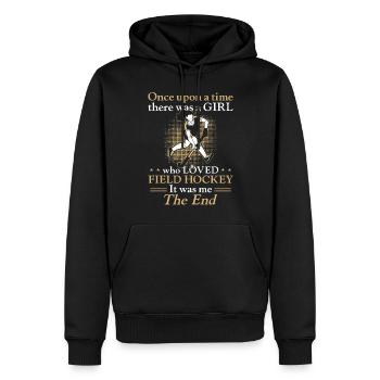 Il était une fois le hockey sur gazon - Sweat à capuche Premium bio Homme - noir - Devant - Nico (187cm)