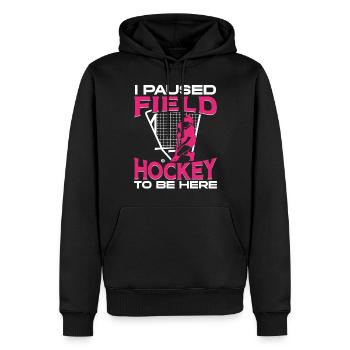 Hockey sur gazon I Hockey sur gazon en pause - Sweat à capuche Premium bio Homme - noir - Devant - Nico (187cm)