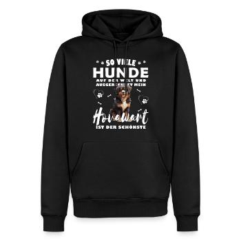 So viele Hunde auf der Welt - Hovawart - Männer Premium Bio Hoodie - Schwarz - Vorne - Nico (187cm)