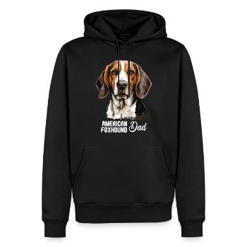 Hund American Foxhound - Männer Premium Bio Hoodie - Schwarz - Vorne - Nico (187cm)