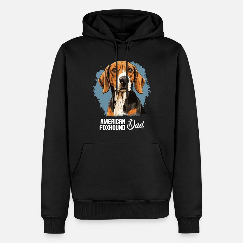 Chien American Foxhound - Sweat à capuche Premium bio Homme - noir