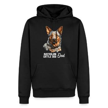 Hund Australian Cattle Dog - Männer Premium Bio Hoodie - Schwarz - Vorne - Nico (187cm)