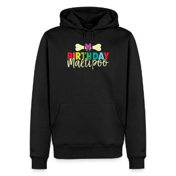 Cadeaux Maltipoo - Sweat à capuche Premium bio Homme - noir - Devant - Nico (187cm)