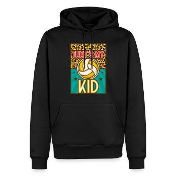 Volleyball Maman Volleyball Maman - Sweat à capuche Premium bio Homme - noir - Devant - Nico (187cm)