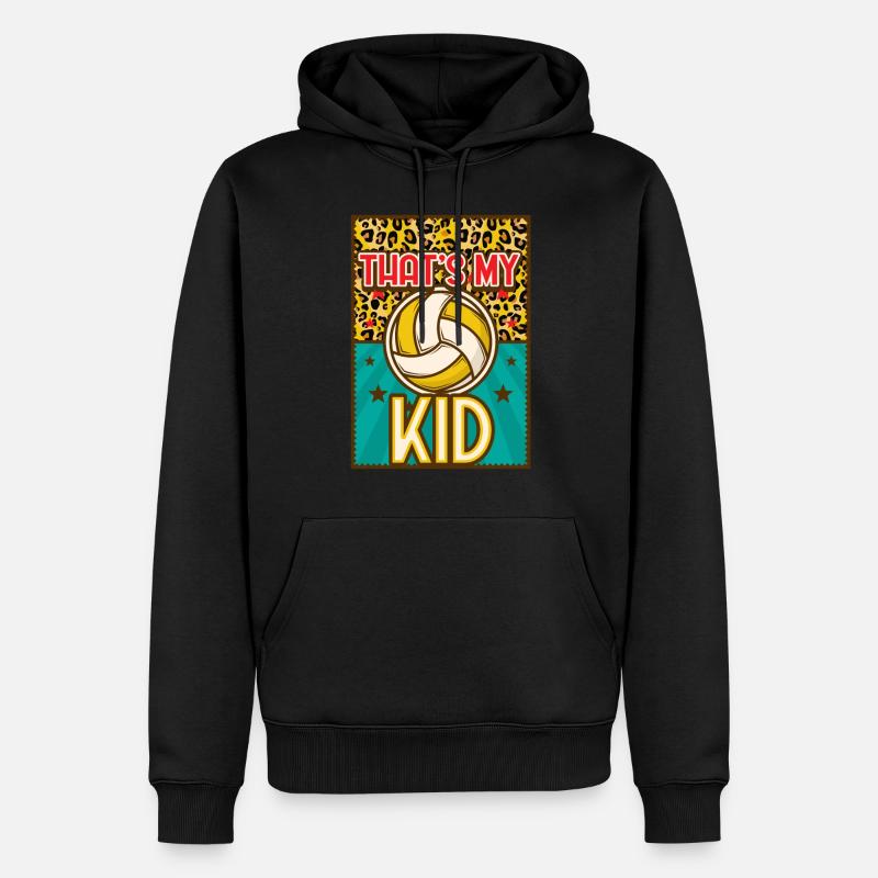 Volleyball Mutter Volleyball Mutter - Männer Premium Bio Hoodie - Schwarz