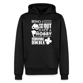 Scouting Scouting Is A Survival Skill - Men’s Premium Organic Hoodie - black - Front - Nico (187cm)