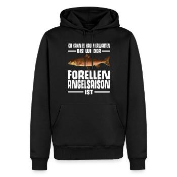 Forellen Angeln - Männer Premium Bio Hoodie - Schwarz - Vorne - Nico (187cm)