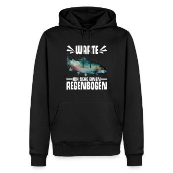 Forellen Angeln - Männer Premium Bio Hoodie - Schwarz - Vorne - Nico (187cm)