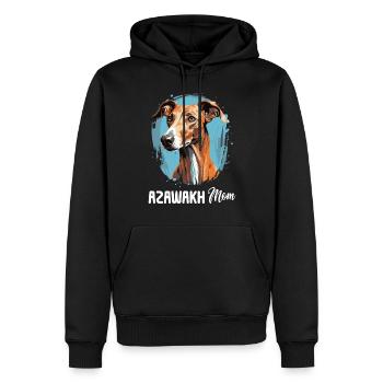 Chien Azawakh - Sweat à capuche Premium bio Homme - noir - Devant - Nico (187cm)