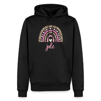 Jule Regenbogen Name Geburtstag Jule - Männer Premium Bio Hoodie - Schwarz - Vorne - Nico (187cm)
