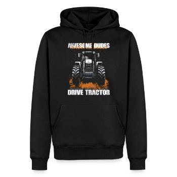 Great Guys Driving Tractor Farmer Farmer Gift - Men’s Premium Organic Hoodie - black - Front - Nico (187cm)