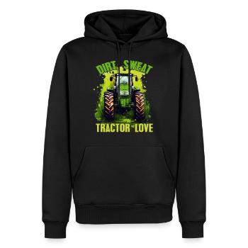 Dirt Sweat Tractor Love Farmer Farmer Gift - Men’s Premium Organic Hoodie - black - Front - Nico (187cm)