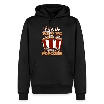 Popcorn Liebhaber Kino Film Snack - Männer Premium Bio Hoodie - Schwarz - Vorne - Nico (187cm)