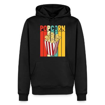 Popcorn Liebhaber Kino Film Snack - Männer Premium Bio Hoodie - Schwarz - Vorne - Nico (187cm)