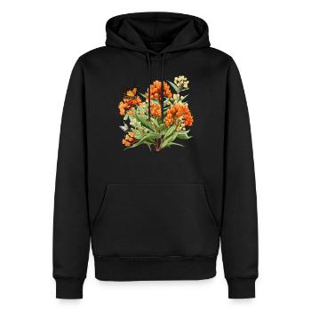 Drapeau du Texas avec printemps floral Texas - Sweat à capuche Premium bio Homme - noir - Devant - Nico (187cm)