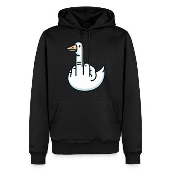 Gänse Finger - Männer Premium Bio Hoodie - Schwarz - Vorne - Nico (187cm)