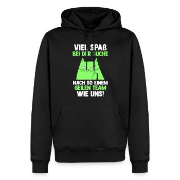 Jobwechsel Arbeit Büro Kollegen Abschiedsgeschenk - Männer Premium Bio Hoodie - Schwarz - Vorne - Nico (187cm)