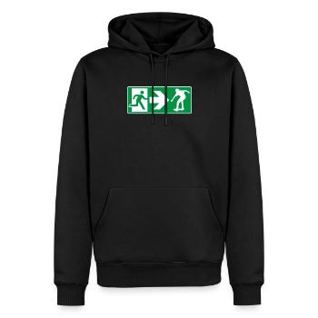 Notausgang Skateboard Skater - Männer Premium Bio Hoodie - Schwarz - Vorne - Nico (187cm)