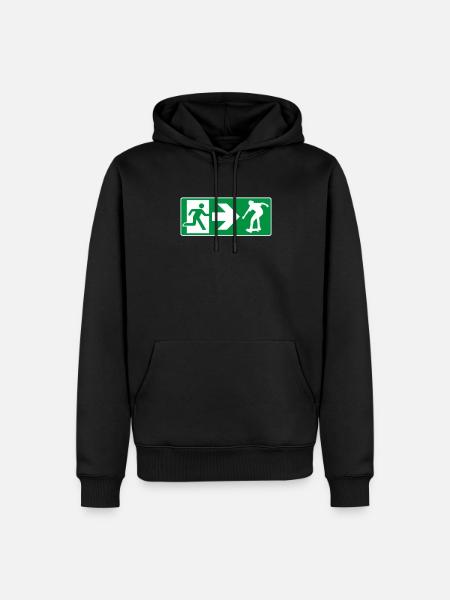 Emergency Exit Skateboard Skater - Men’s Premium Organic Hoodie - black