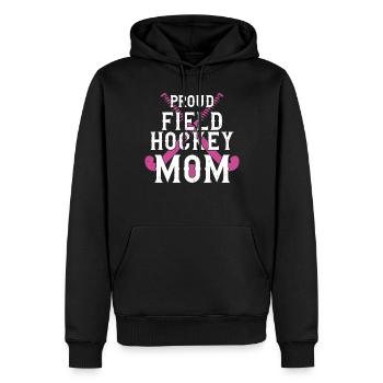 Field Hockey Mom Proud Field - Männer Premium Bio Hoodie - Schwarz - Vorne - Nico (187cm)