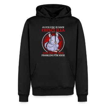 Rieche nach Chinchilla Nagetier Wollmaus - Männer Premium Bio Hoodie - Schwarz - Vorne - Nico (187cm)