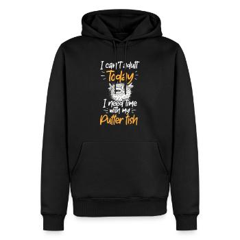 Brauche Zeit mit Kugelfisch Aquaristik - Männer Premium Bio Hoodie - Schwarz - Vorne - Nico (187cm)