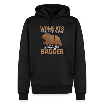 Wombat sind fellige Bagger Beuteltier - Männer Premium Bio Hoodie - Schwarz - Vorne - Nico (187cm)