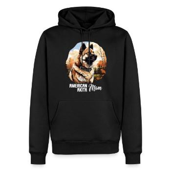 Hund American Akita - Männer Premium Bio Hoodie - Schwarz - Vorne - Nico (187cm)
