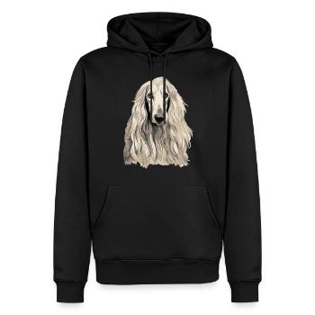 Hund Afghanischer Windhund - Männer Premium Bio Hoodie - Schwarz - Vorne - Nico (187cm)