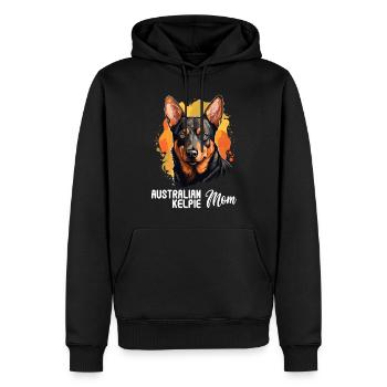 Chien Kelpie australien - Sweat à capuche Premium bio Homme - noir - Devant - Nico (187cm)