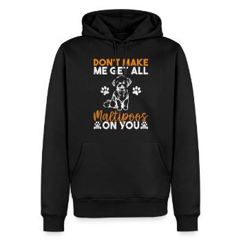 Cadeaux Maltipoo - Sweat à capuche Premium bio Homme - noir - Devant - Nico (187cm)