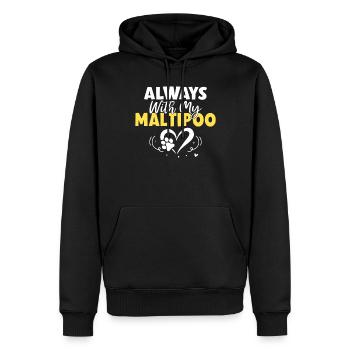 Cadeaux Maltipoo - Sweat à capuche Premium bio Homme - noir - Devant - Nico (187cm)