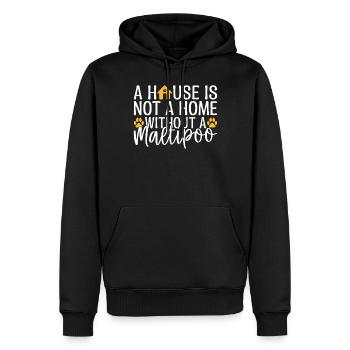 Cadeaux Maltipoo - Sweat à capuche Premium bio Homme - noir - Devant - Nico (187cm)