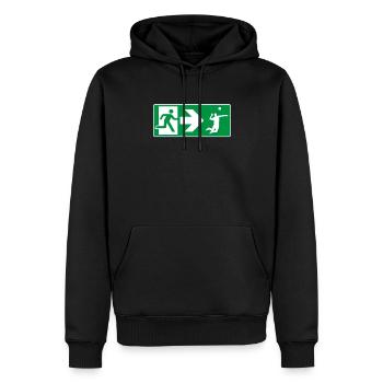 Notausgang Volleyball Volleyballspieler - Männer Premium Bio Hoodie - Schwarz - Vorne - Nico (187cm)
