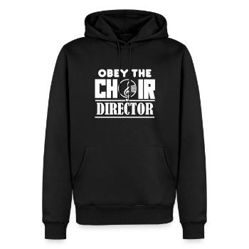 Show Choir Obey The Show Choir Director - Men’s Premium Organic Hoodie - black - Front - Nico (187cm)