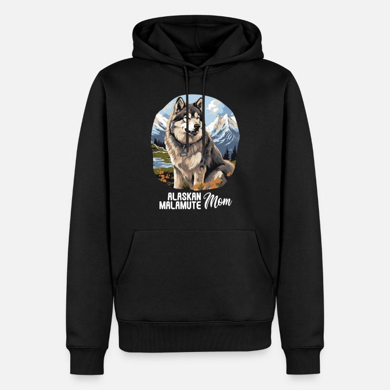 Chien Malamute d’Alaska - Sweat à capuche Premium bio Homme - noir