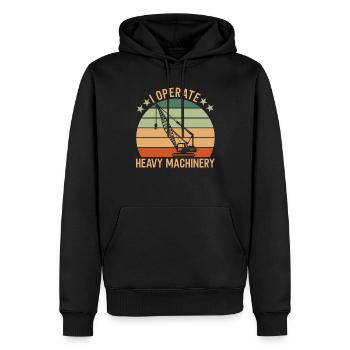 Crane Driver Saying - Men’s Premium Organic Hoodie - black - Front - Nico (187cm)