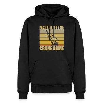 Kranfahrer Spruch - Männer Premium Bio Hoodie - Schwarz - Vorne - Nico (187cm)