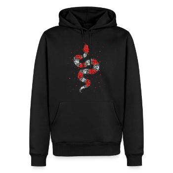 Couleuvre laitière, serpent, serpent, reptile, terrarium - Sweat à capuche Premium bio Homme - noir - Devant - Nico (187cm)