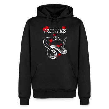 Gratuit Hugs Constrictor Serpents Boa Python - Sweat à capuche Premium bio Homme - noir - Devant - Nico (187cm)