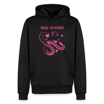 Snake Whisperer Snake Lovers - Sweat à capuche Premium bio Homme - noir - Devant - Nico (187cm)